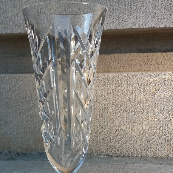Waterford Crystal Kilbarry Flared Fluted Footed Bud Vase 7" - Picture 11 of 12